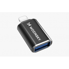 Perėjimas iPhone (lightning 8pin) → USB (K-L) juodas Wozinsky WALA-01